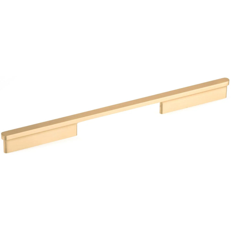 Contemporary Pull - 12-5/8" Center-to-Center - 15/32" W x 13-3/8" L - Brushed Gold